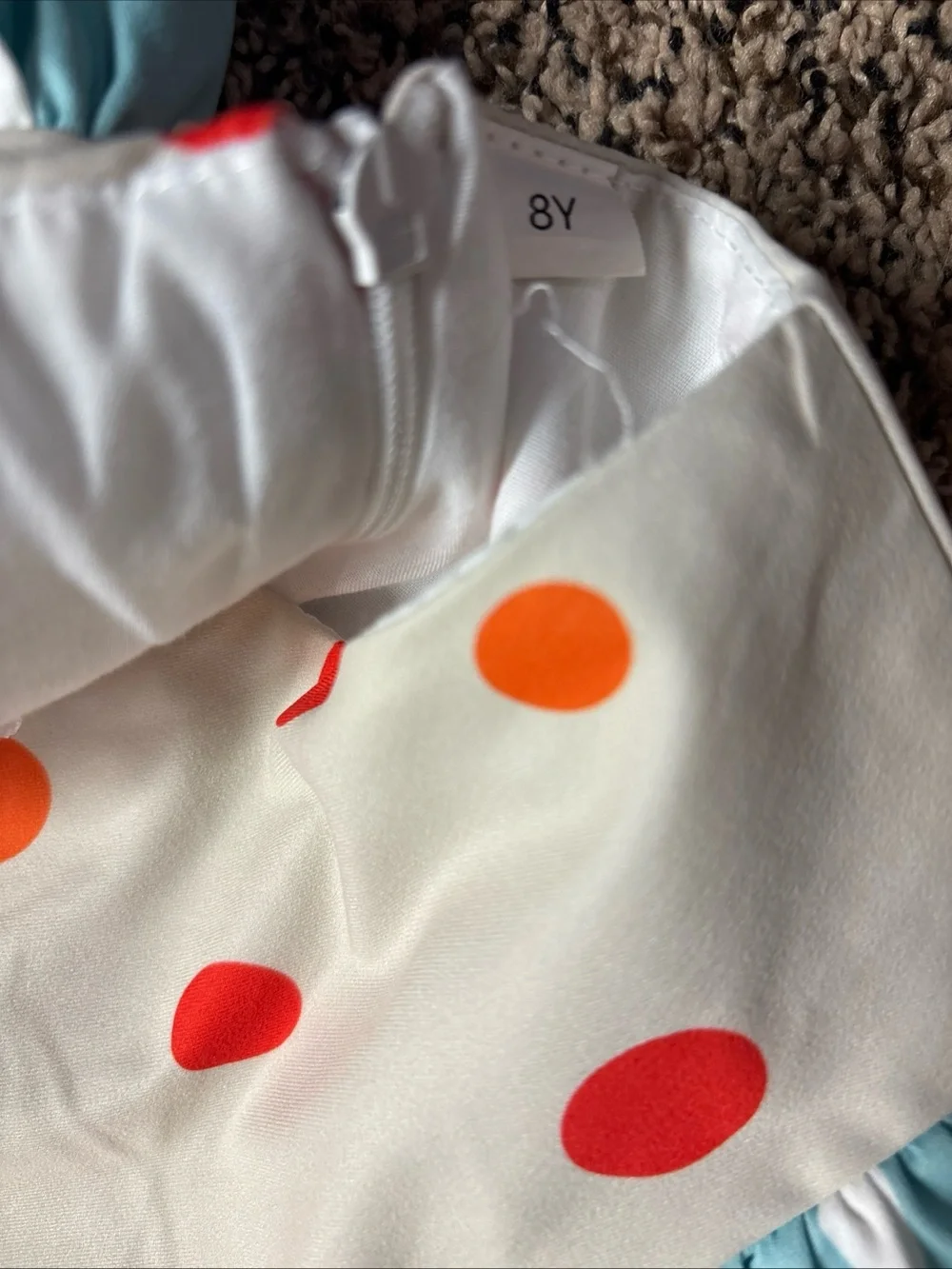 Joketiger Girls Size 8 Short Sleeve Dress Halloween Christmas Polka Dots Party